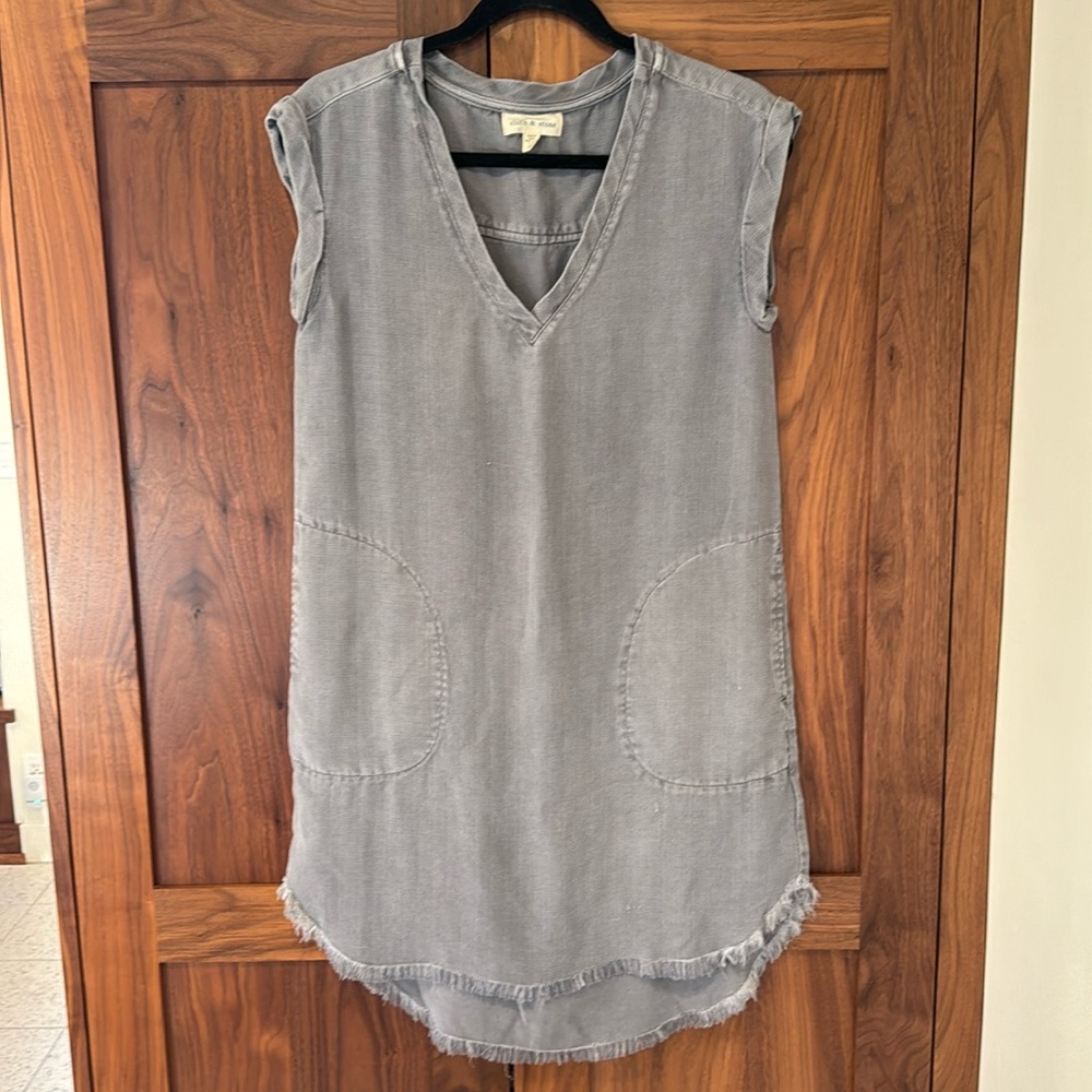 Cloth and stone gray sleeveless dress
